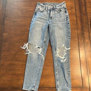Women's Distressed Mom Jeans